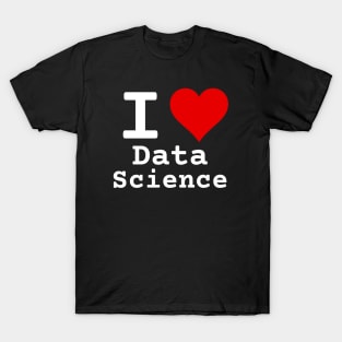 I Love Data Science | Stylized Heart Logo White T-Shirt